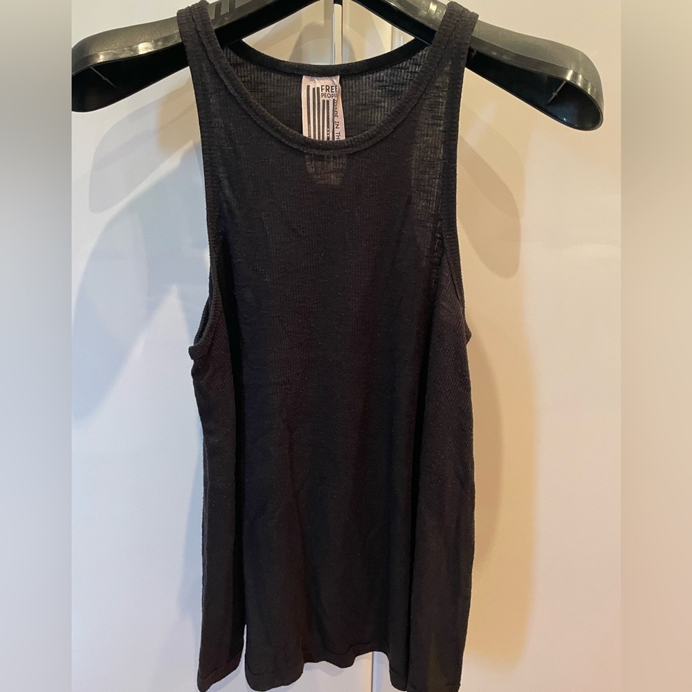 Free People Black tank top